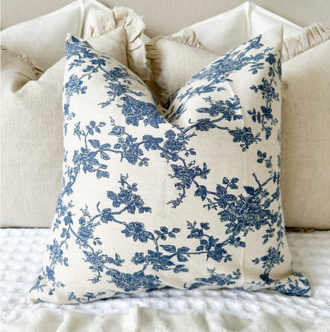Blue cotton cushion